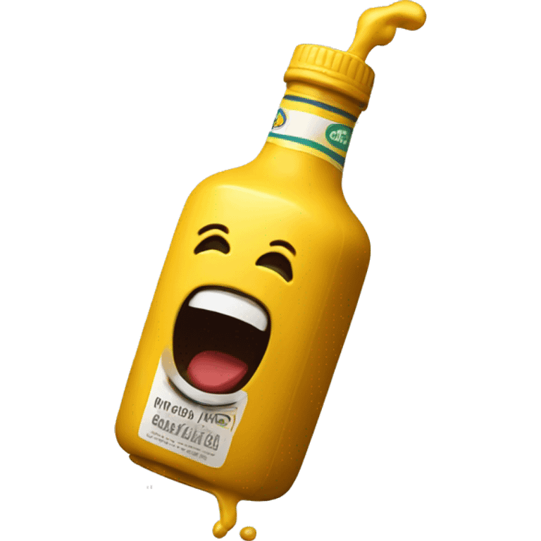 Mustard bottle screaming Mustard emoji