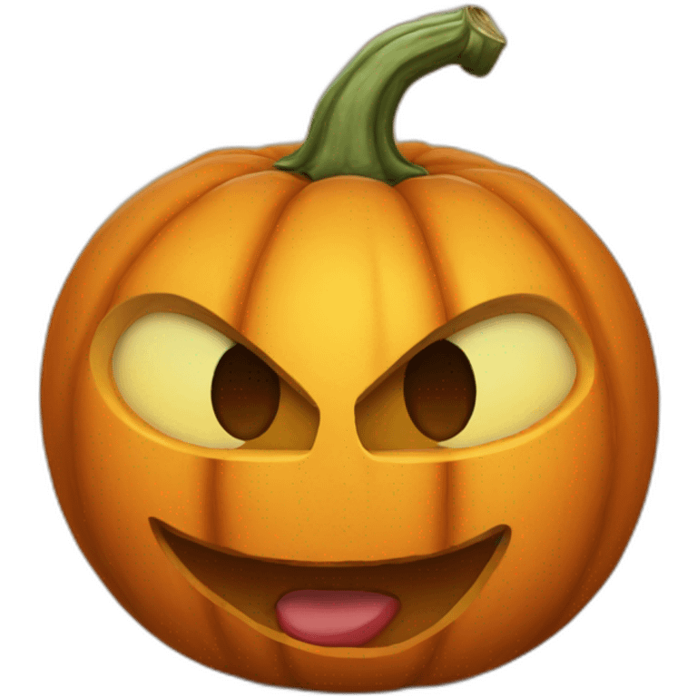 pumpkin kissy face emoji