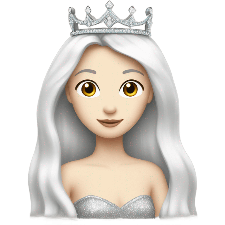 Princess,Pale Skin,Black Hair,Crown emoji