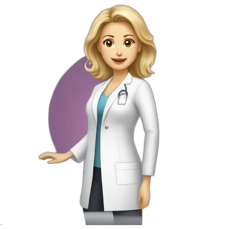 Posh-Radiologist-performing-breast-mammography-to-leni-klum emoji