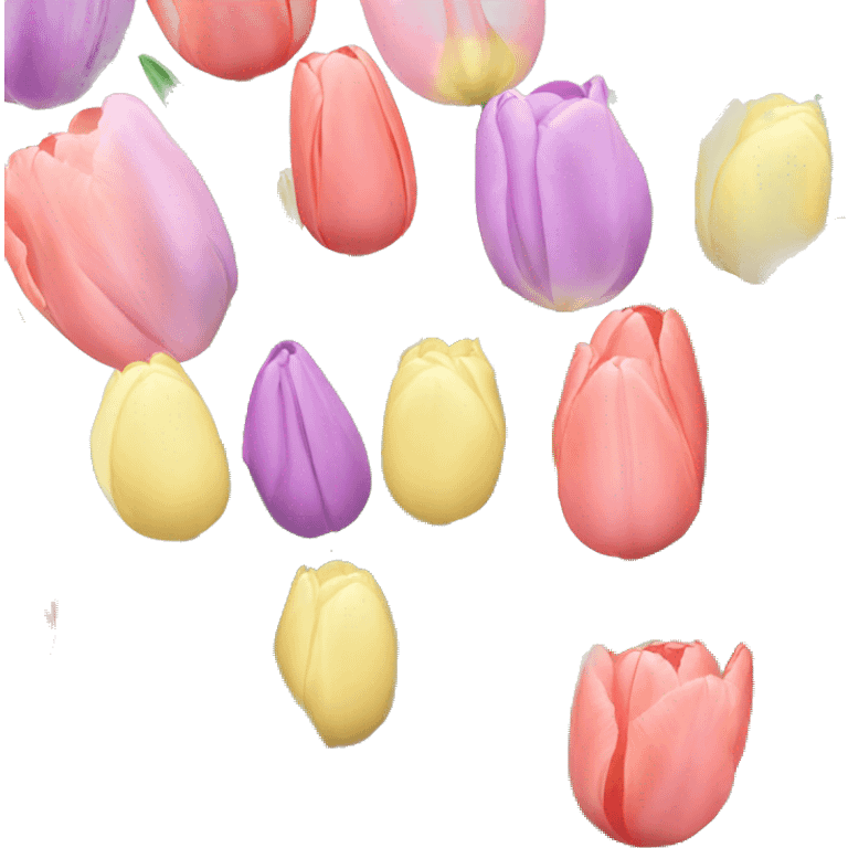 Pastel tulips emoji