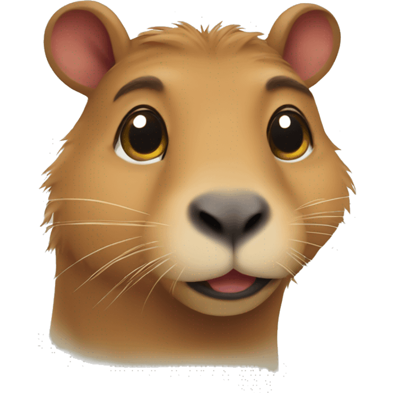 capybara loving cat  emoji