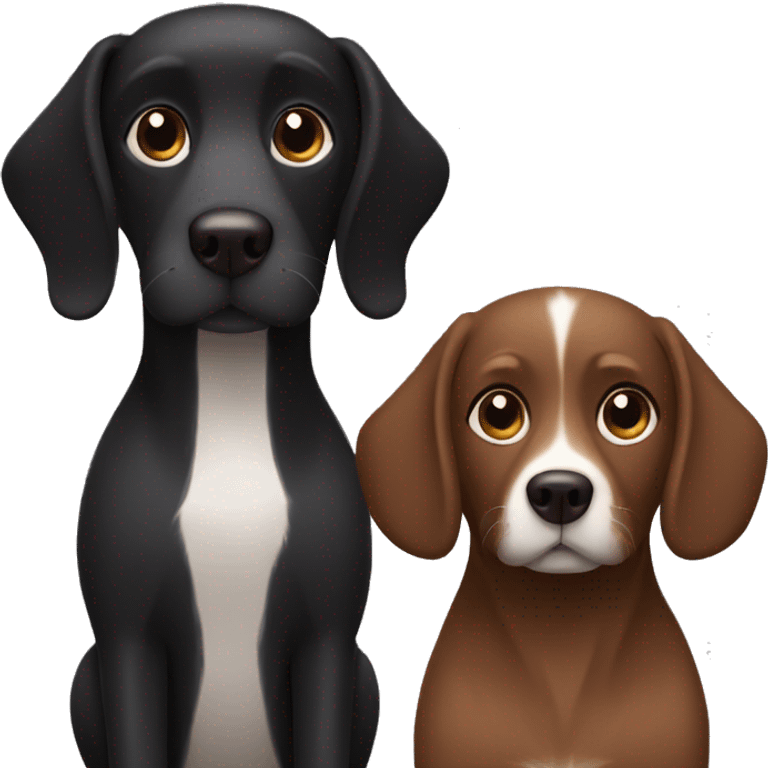 Black dog with brown haired parents emoji