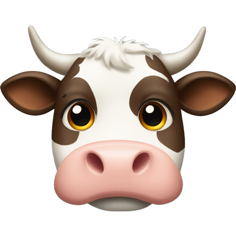 Cow with raised eyebrow emoji