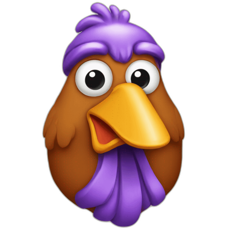 Chicken Purple sausage emoji