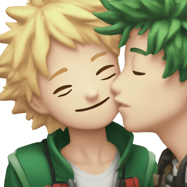 Bakugo kissing deku emoji