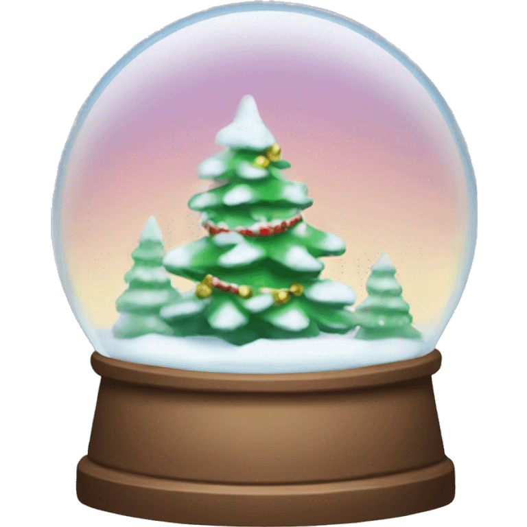 cute christmas snow globe  emoji