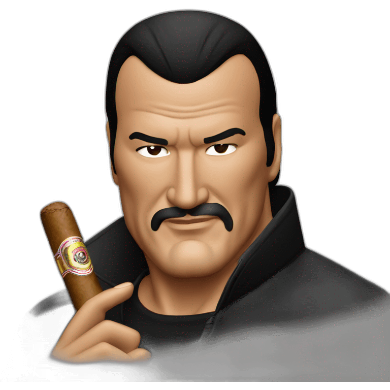 steven seagal with cigar emoji