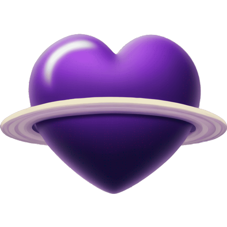 heart shape purple saturn planet emoji