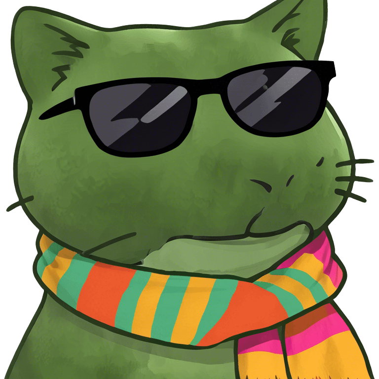 Cat with sunglasses emoji