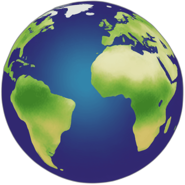 Earth globe heatmap emoji