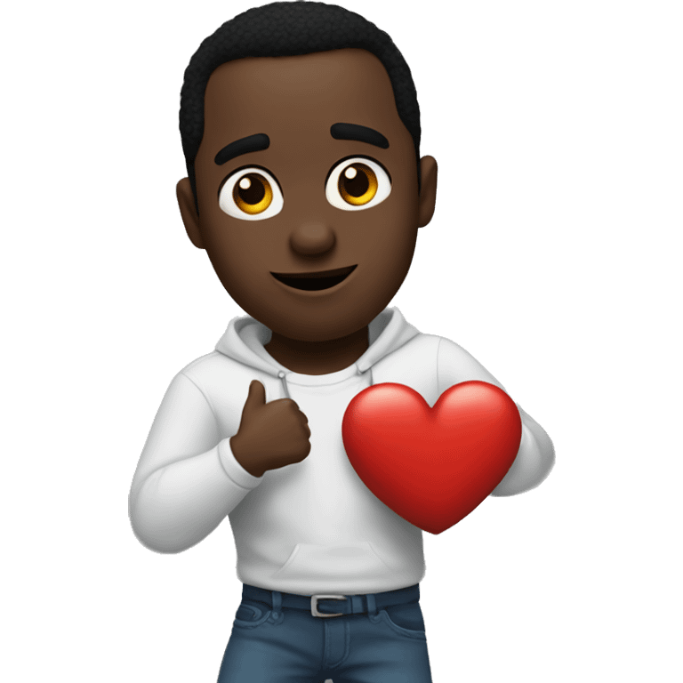 Diddy posing heart emoji