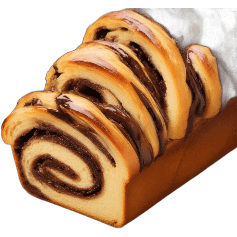 Babka loaf with chocolate swirl emoji