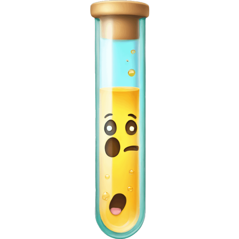 surprised test tube emoji