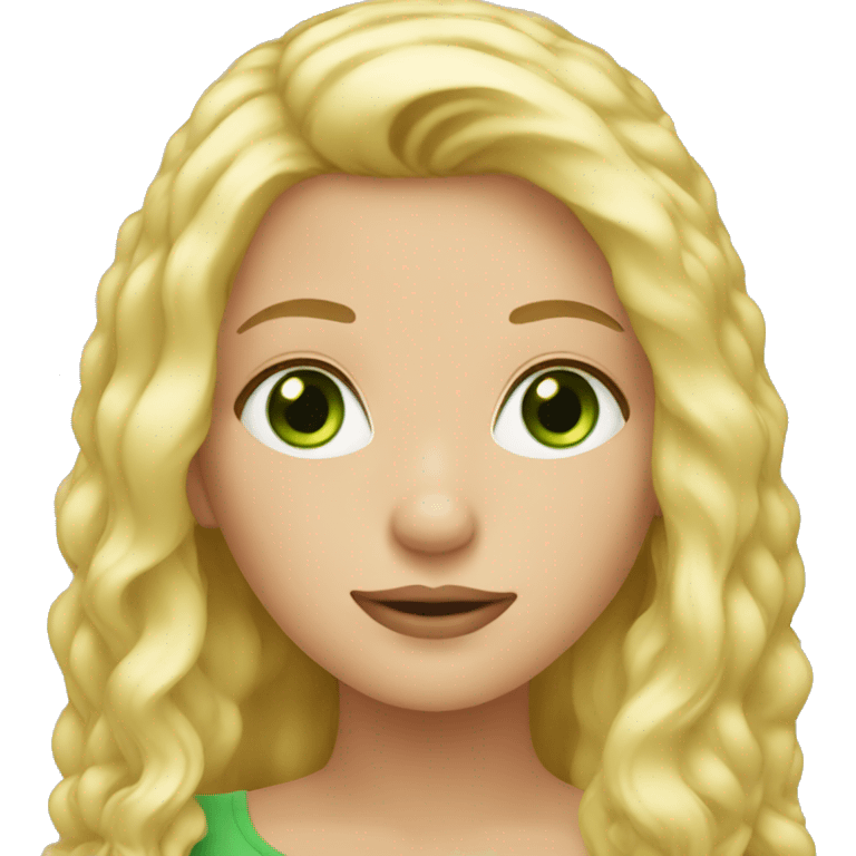 blonde with green eyes emoji