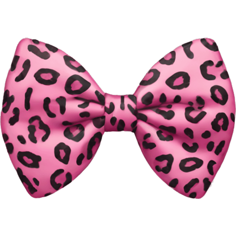 pink leopard print bow emoji