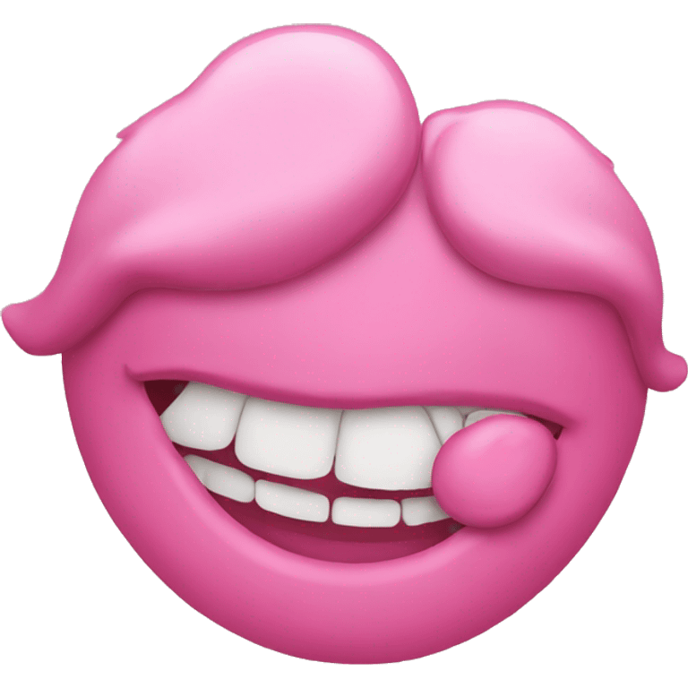 kiss pink emoji