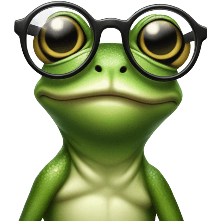 frog with glasses  emoji