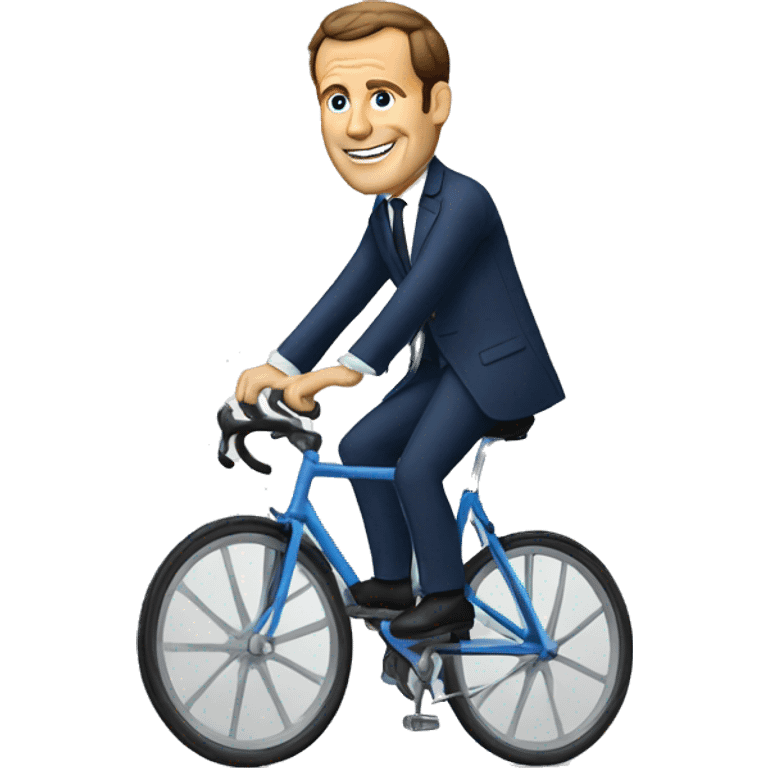 Macron sur le vélo emoji