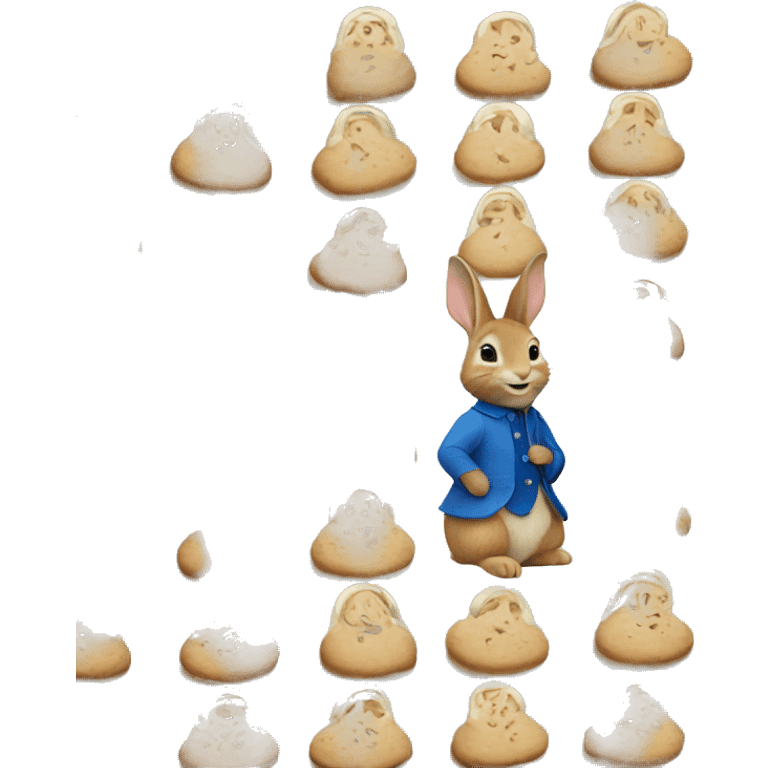 Peter rabbit as a Christmas cookie  emoji