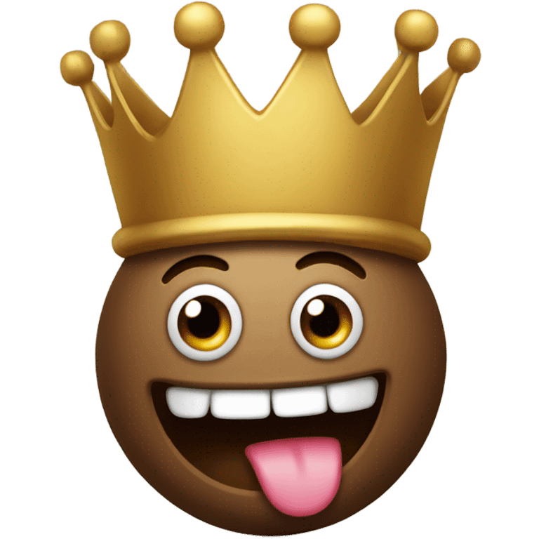 Poop wearing crown emoji