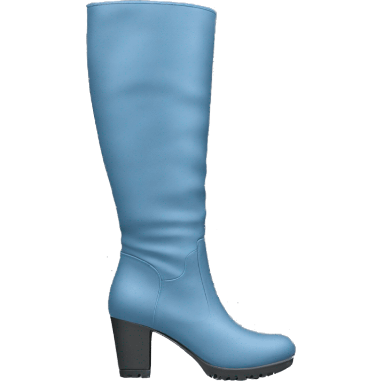 Dust blue knee high boots emoji