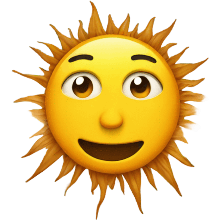 Face emoji with sun as the eyes emoji