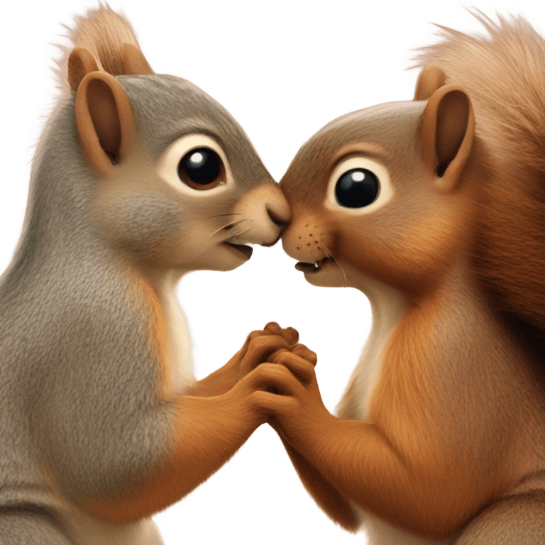 Squirrel kiss emoji