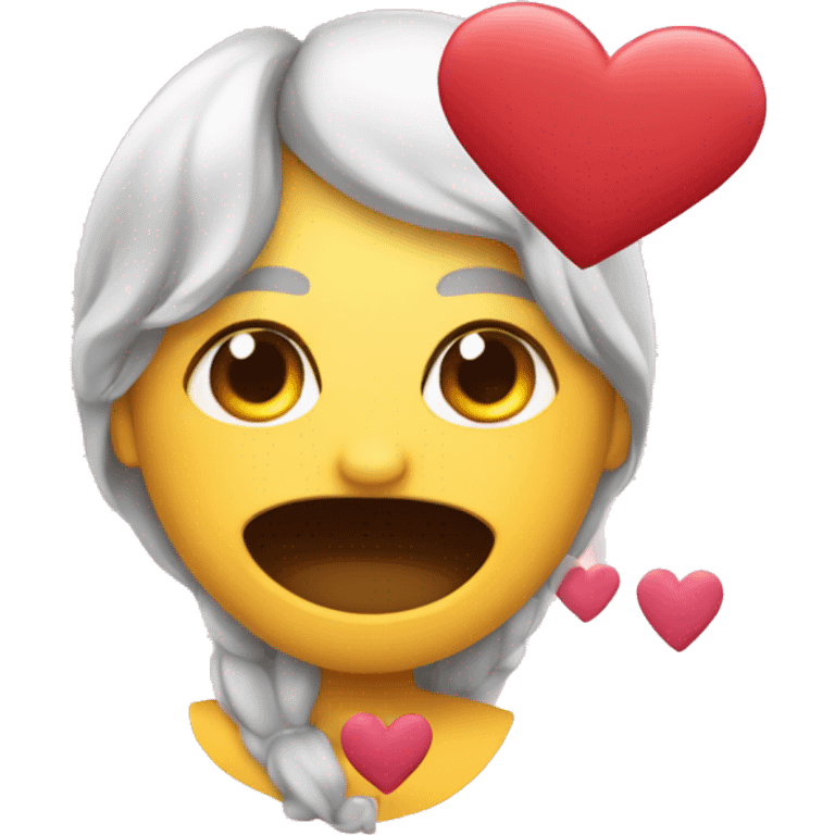  Axolot with hearts in love emoji