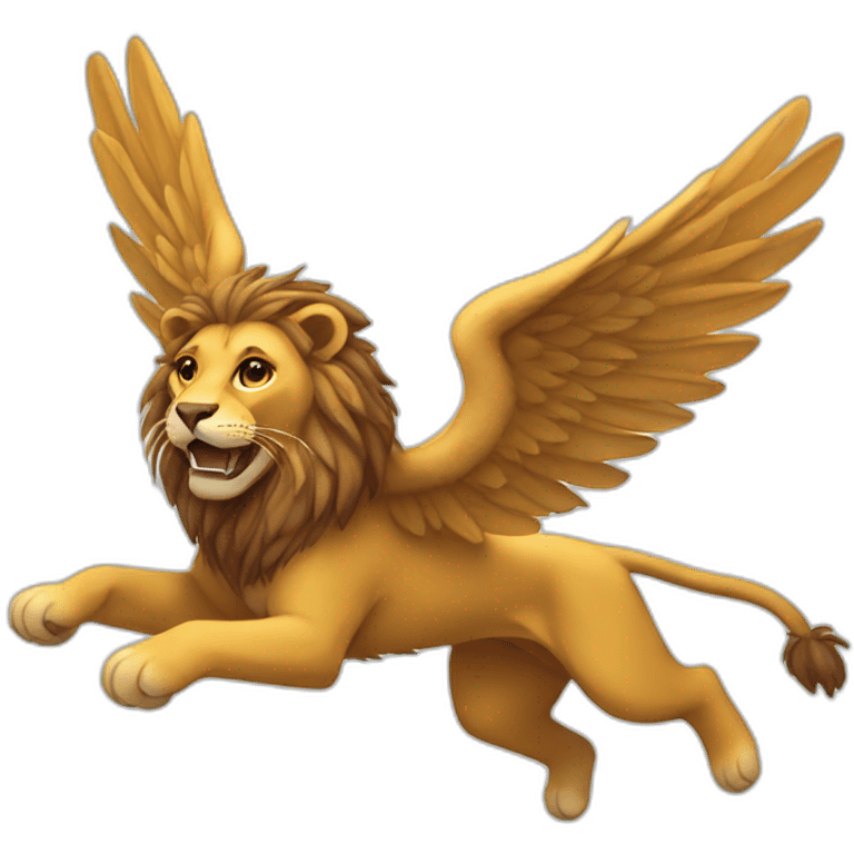 flying lion emoji