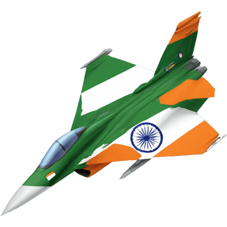 Indian Fighter jet with flag on it emoji