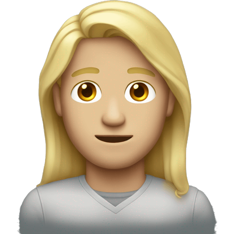 guy with long blonde hair emoji