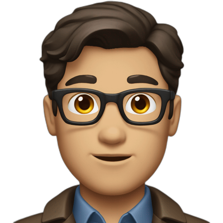 dark brown haired young clark kent front view emoji