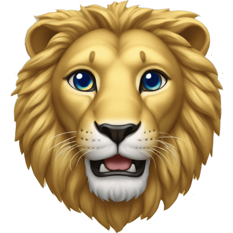 Lion d'or avec des yeux bleus  emoji