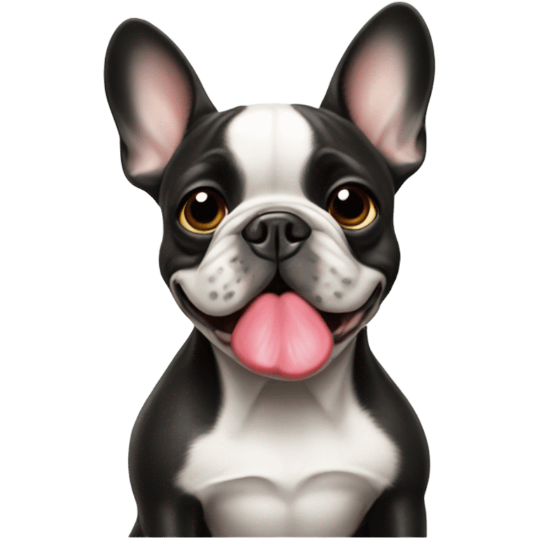 French bulldog blowing kisses emoji