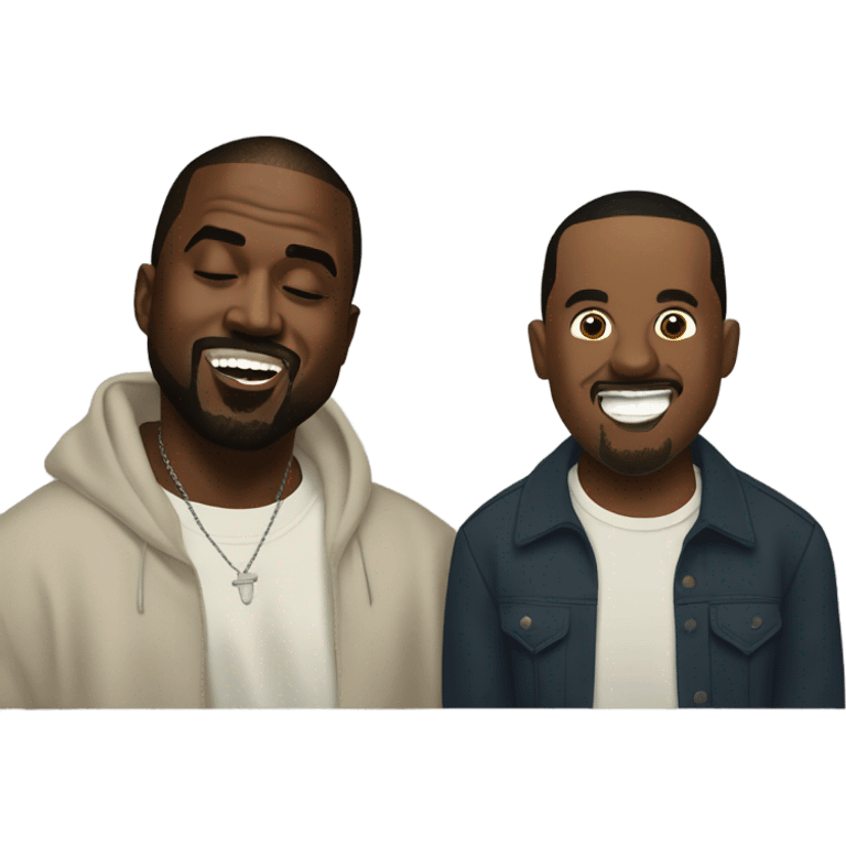 Kanye west laughing at mad kendrick lamar emoji