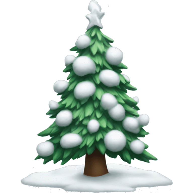 Snowy Christmas tree emoji