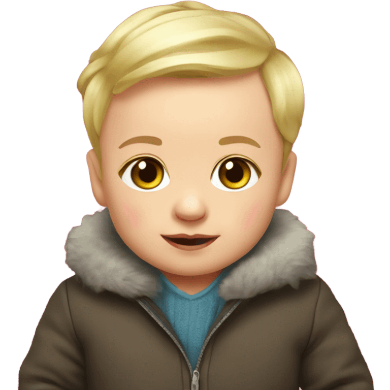 russian baby in New Year's suit emoji