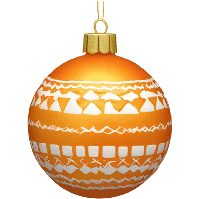 christmas ornament orange color emoji