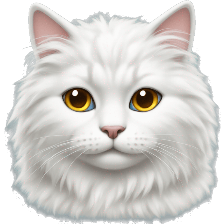 fluffy white comfy cat emoji