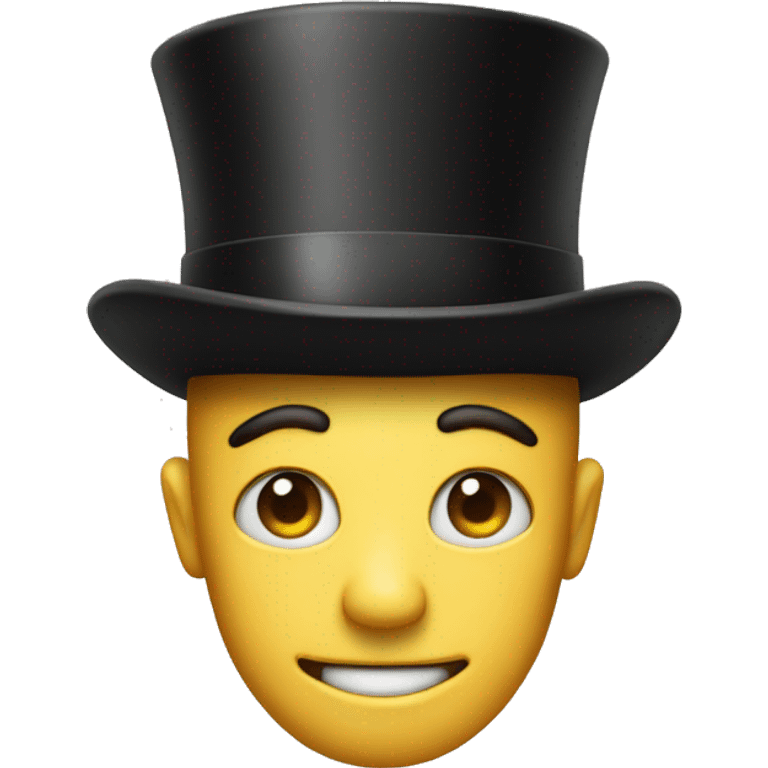 Top hat on head emoji