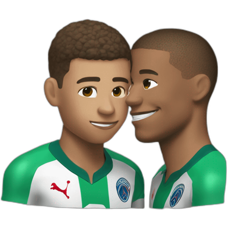 mbappe peleando con albert enstenin emoji