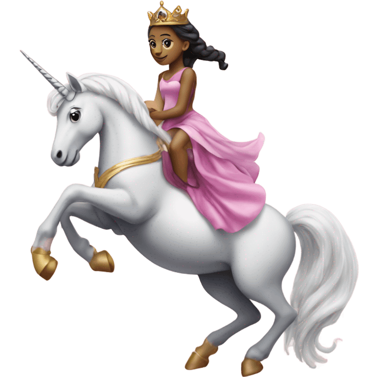 princess on top of the unicorn emoji