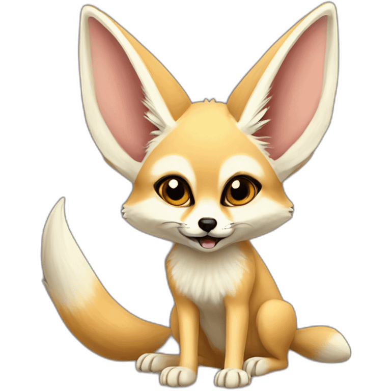 Fennec Fox with ak emoji