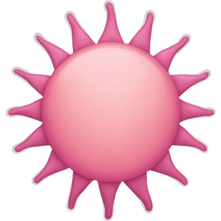 Pink sun  emoji