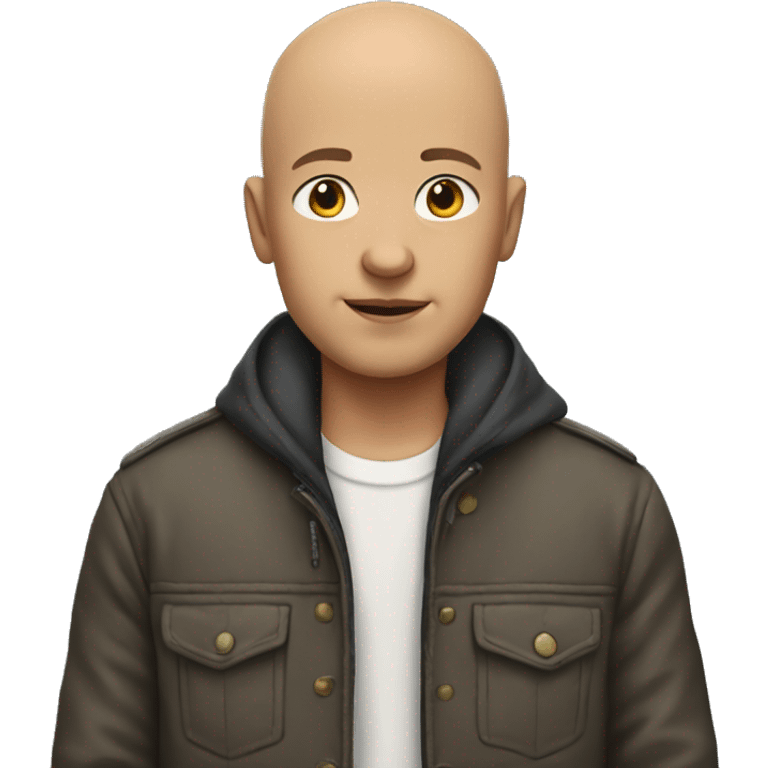 bald boy in a jacket emoji