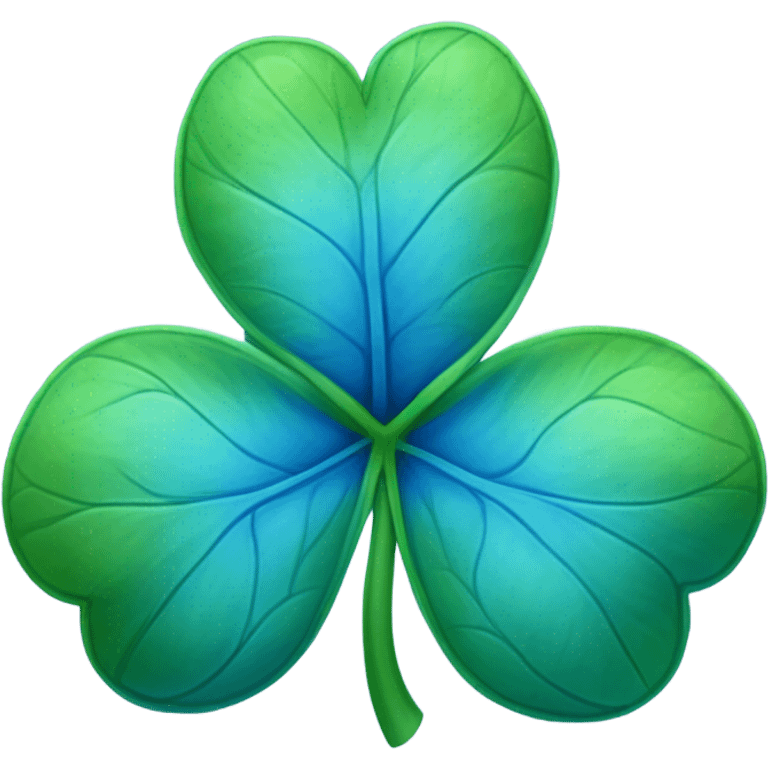 Four leaf blue clover emoji