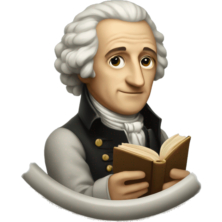 Goethe holds a book in his hand emoji