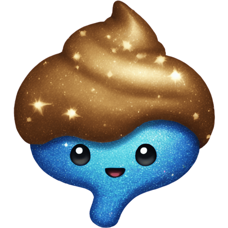 Sparkle poop emoji