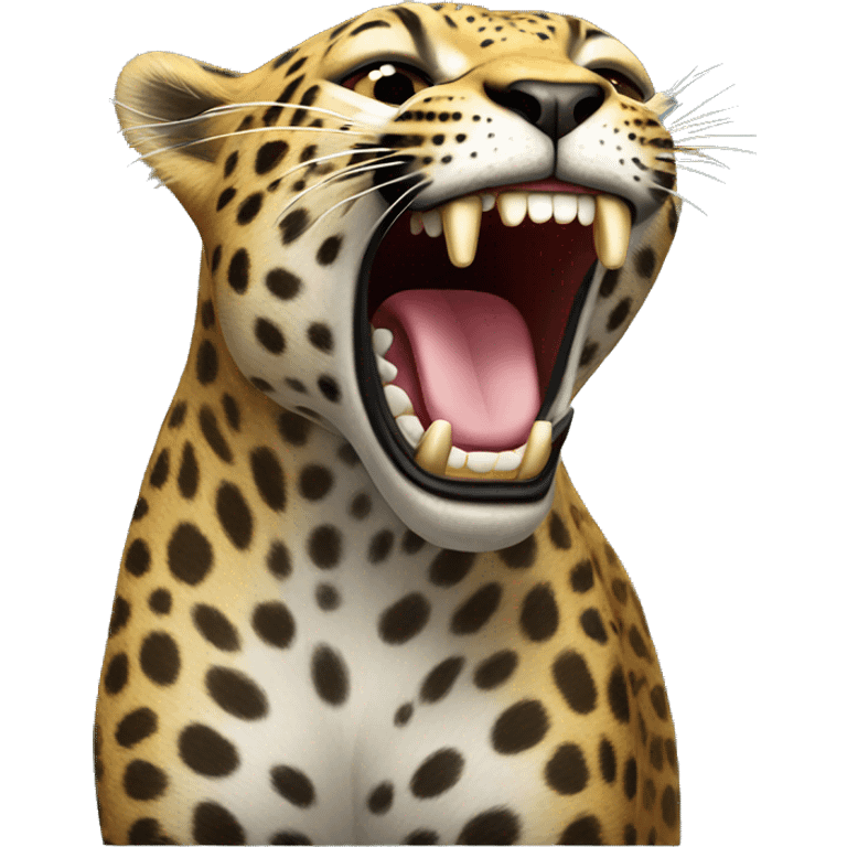 Leopard Roaring emoji